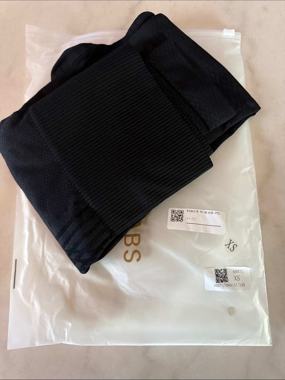 Black Ribbed Shapewear Leggings